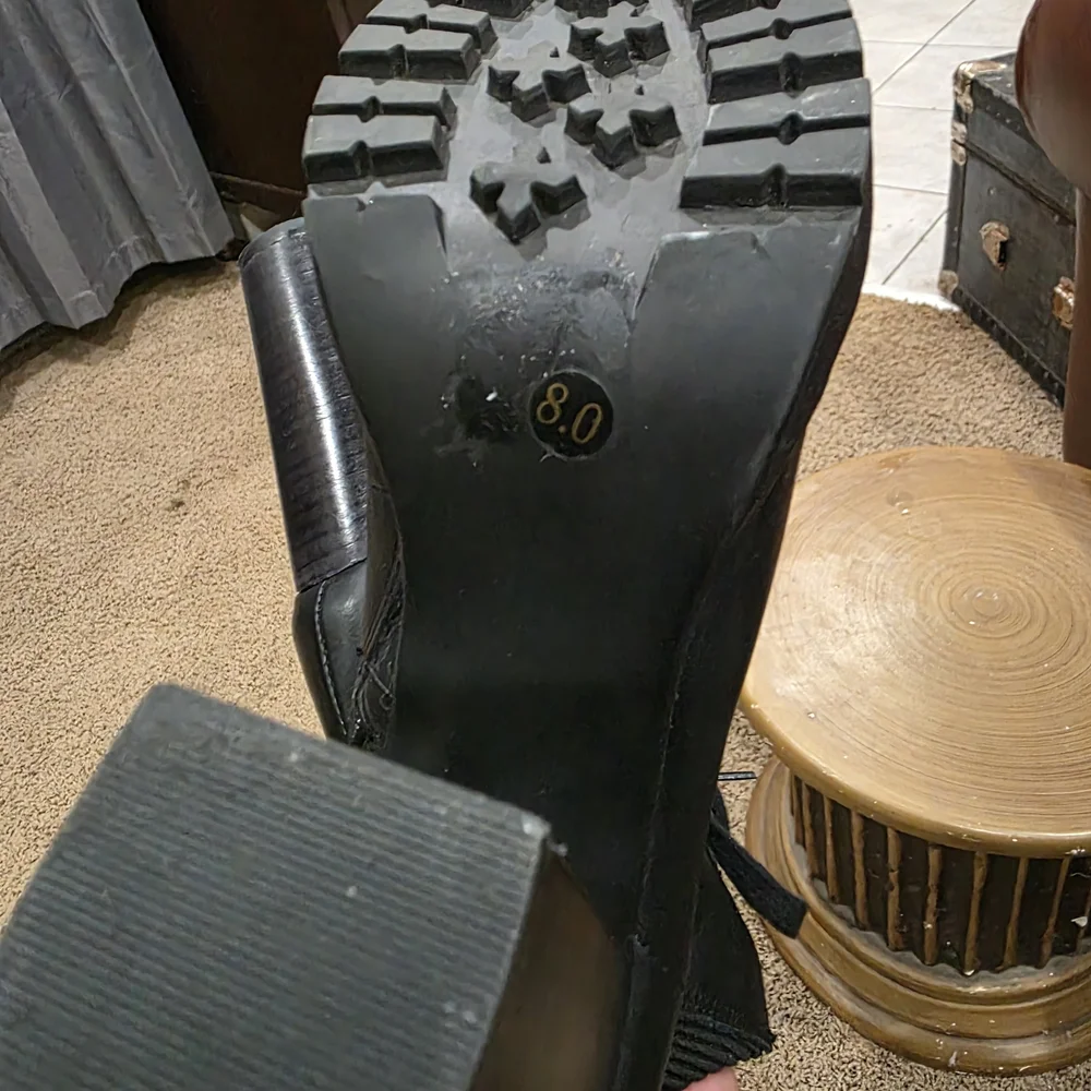 Steve Madden Black Combat Boots - Picture 4 of 4